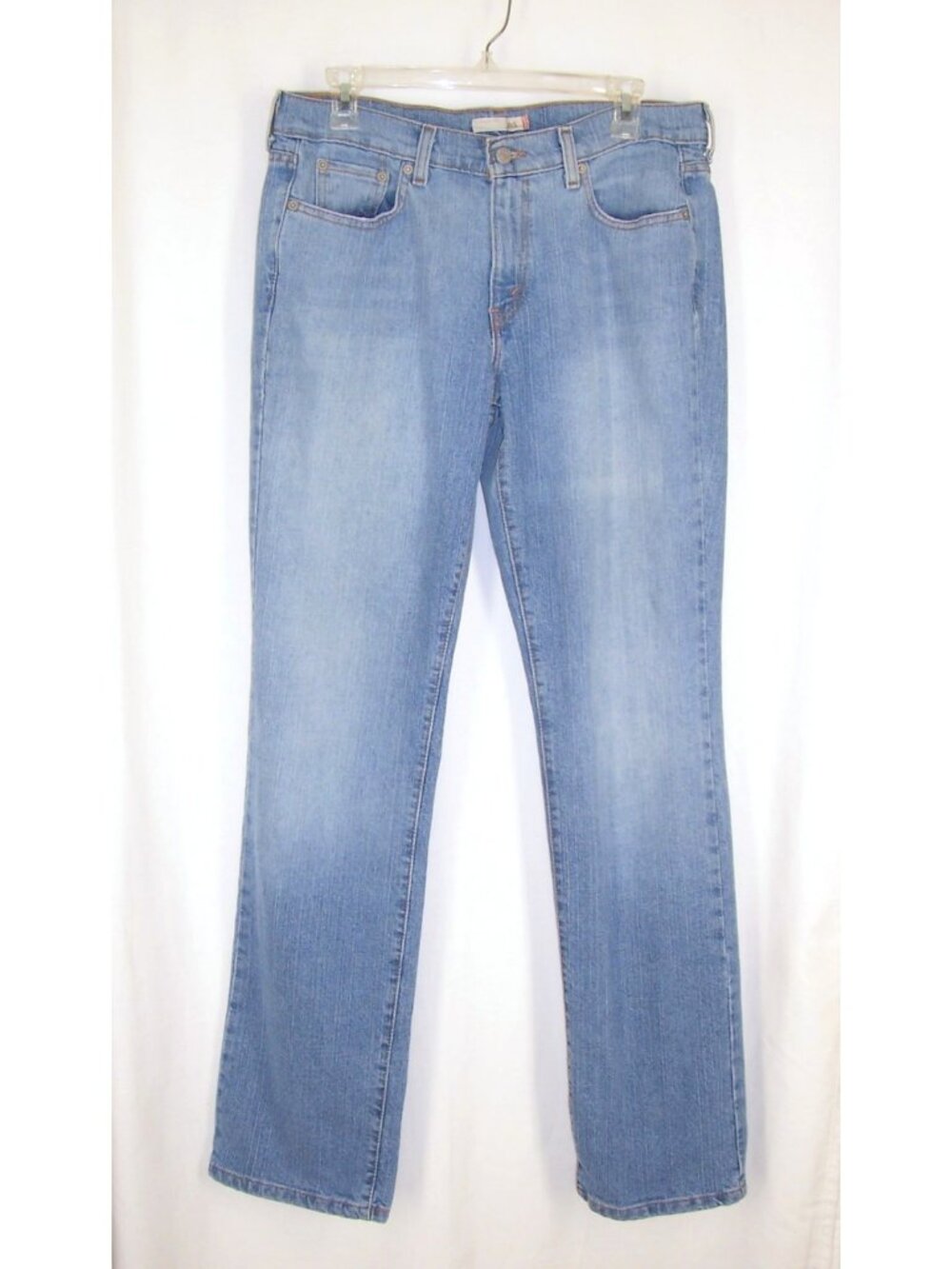 Womens Levis 505 Straight Leg Jeans 10 L Long Mid Rise Medium Wash 33 x 33